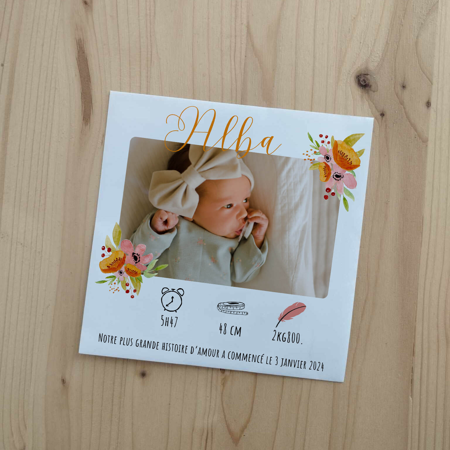 Faire part de Naissance Alba – Image 3