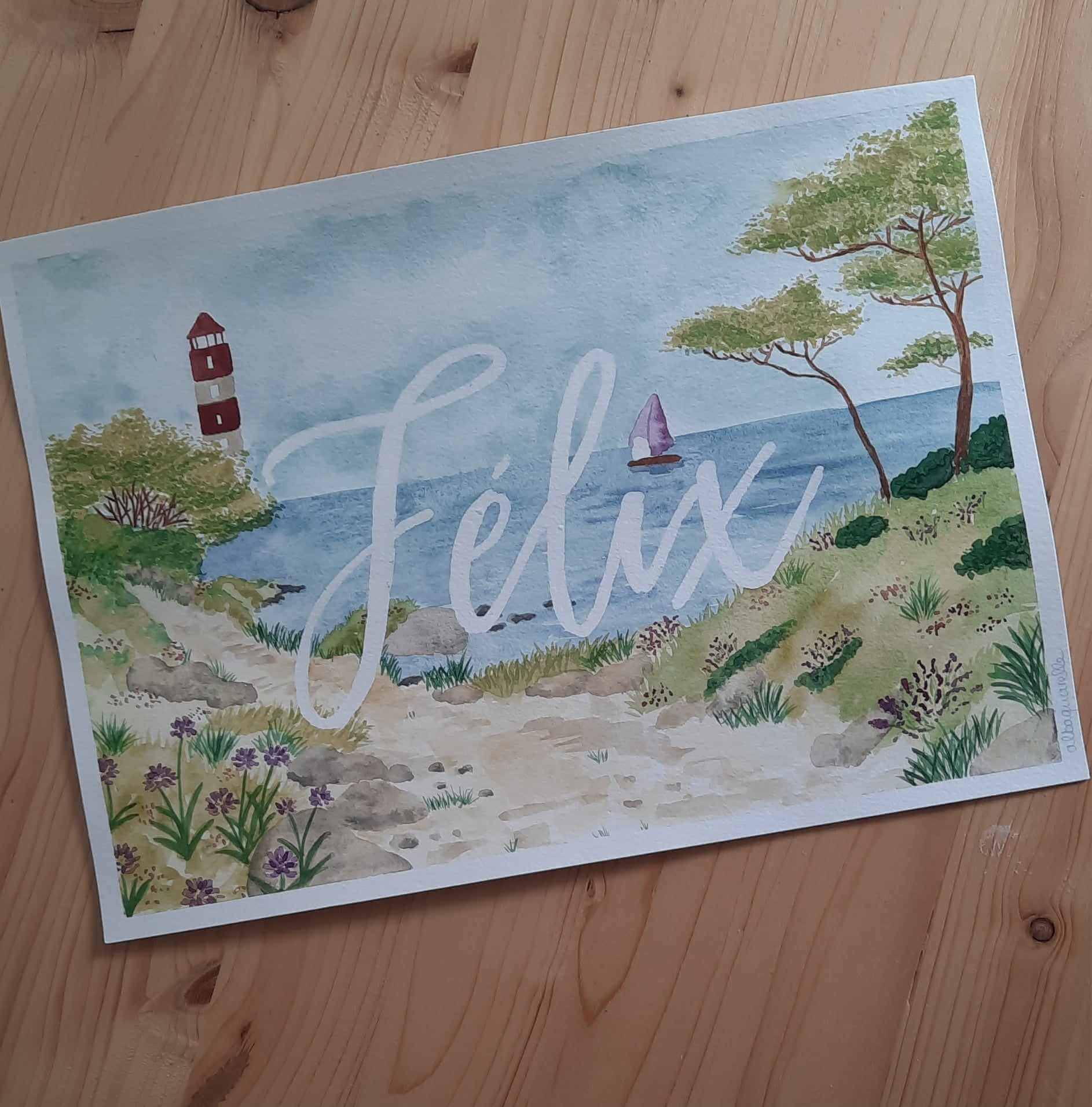 affiche prénom personnalisée