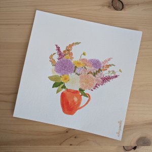 Aquarelle bouquet de fleurs
